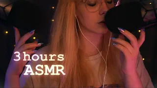 ASMR | 3 hours Gentle Mic Scratching & Slow Whispering - Sleepy, Ear to Ear