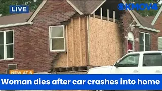 73-year-old woman dies after car crashes into South County home