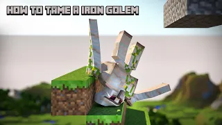 How to tame a iron golem in minecraft [Very Easy Tutorial]