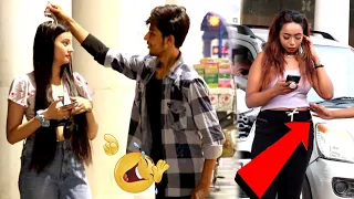 Head Massage vs Waist Touching||Prank On Cute Girl|| Kartik PrankTv