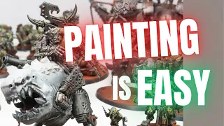 How i painted 2K ORKS Army | TUTORIAL FOR BEGINNER!