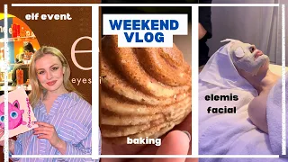 WEEKEND VLOG: e.l.f. good vibes event, elemis facial & baking madeleines