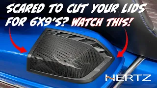 Scared to cut your saddle bag lids to add 6x9's cut kits to your Harley Davidson®? Watch this video!