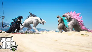 Godzilla x Godzilla Minus One vs Godzilla BOB, Titanus Shimo - The New Empire ( GTA V Mods )