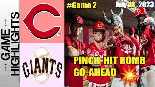 Giants vs Cincinnati Reds Full Game Highlights July 18, 2023 | MLB Highlights 2023