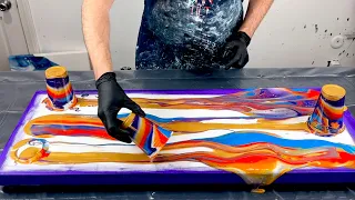 Beautiful Colors~Flip Cups & Drag~Acrylic Pouring~Fluid Art~284