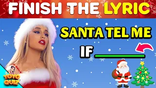 FINISH THE LYRICS🎅Most Popular Christmas Songs 🎄Music Quiz #2