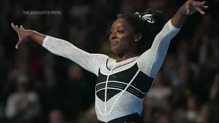 U.S. gymnast Simone Biles makes a comeback