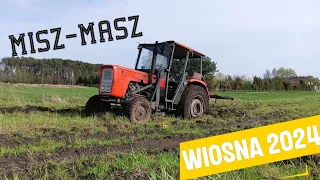 😍MISZ - MASZ czyli WIOSNA 2024😍 kultywatorowanie, nawozy , orka😍 2 xUrsus c360 , Ursus c330 , MF575