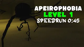 Roblox Apeirophobia Level 1 Speedrun 0:45 Solo