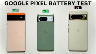 SHOCKING! Pixel 6 vs Pixel 8 vs Pixel 8 Pro BATTERY TEST!