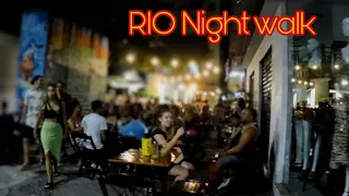 🇧🇷 Night Walk, Rio de Janeiro Brazil / Rua Visconde de Pirajá / Ipanema to Leme