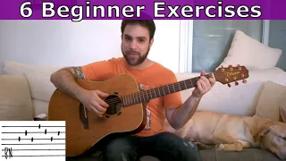 6 Beginner Fingerstyle Rhythm Patterns  - Guitar Lesson Tutorial w/ TAB