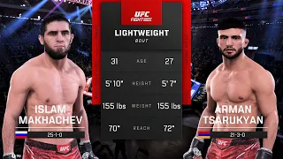 Islam Makhachev vs. Arman Tsarukyan Full Fight - UFC 5 Fight Night