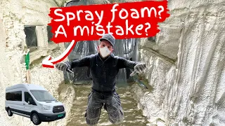 Spray foam gone wrong!! - Van build vlog