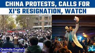 China: Demonstrators call for Xi Jinping to resign, police crackdown | Oneindia News *International