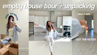 EMPTY HOUSE TOUR + MOVE IN WITH ME♡unpacking, building furniture, shopping!