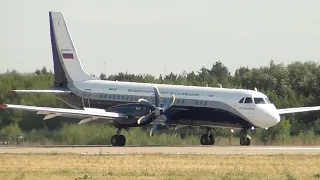 Ил-114-300. Посадка с  коротким пробегом за 12 сек. МАКС-2021.