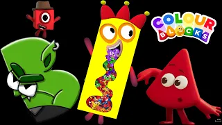 Numberblocks vs Alphabet Lore A-Z, Colourblocks Eating Simulation! Numberblocks Puzzle Tetris Game