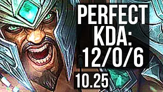 TRYNDAMERE vs WUKONG (TOP) | 12/0/6, Legendary | NA Master | v10.25