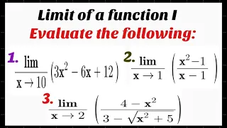 PreCalculus | Limit of a Function (Substitution method)