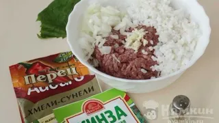 Georgian dolma with minced meat