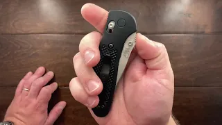 The benchmade griptilian 551 With Partial Serrations.