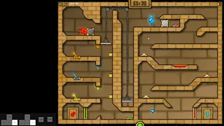 Fireboy and Watergirl 2 Level 19 100% 2 player speedrun in 57 seconds