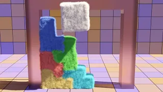 Remake Softbody Tetris 18 (with Hair) - Flying Tetris Block