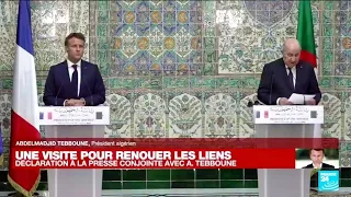 Algérie : des "perspectives prometteuses" entre Emmanuel Macron et Abdelmadjid Tebboune • FRANCE 24