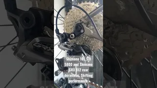 Shimano 105 STI 5800 and Shimano GRX 812, shifting performance #shimano105 #shimanogrx