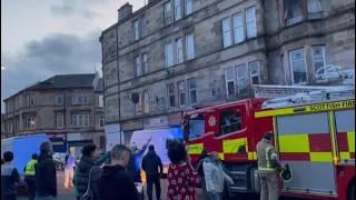 Glasgow, ibrox 3 flats on fire (Graphic content, viewer’s discretionary it’s advised)