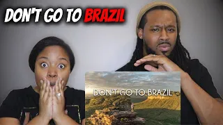 🇧🇷 DON'T GO TO BRAZIL! American Couple Reacts "Brazil Travel Film"