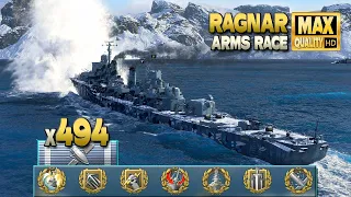 Destroyer Ragnar: DAKKA terror on map Islands of Ice - World of Warships