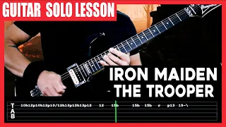 Iron Maiden - The Trooper【 GUITAR SOLO LESSON 】