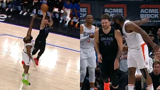 James Harden smacks Luka Doncic for hitting this tough shot over him 😂