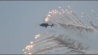 Wildcat Helicopter with Flares -  Yeovilton Air Day 2018