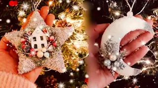 ЁЛОЧНЫЕ ИГРУШКИ своими руками БЫСТРО и ПРОСТО. CHRISTMAS TREE DECORATIONS. DIY.