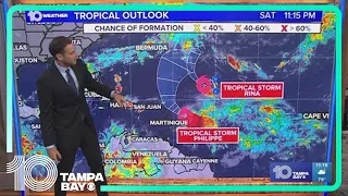 Tracking the Tropics: Philippe, Rina continue to move away from land