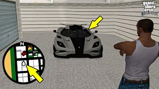 Secret Place With Koenigsegg One In GTA San Andreas! (Hidden Place!)