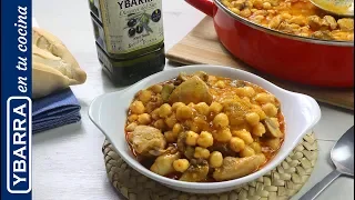 Garbanzos con pollo - Recetas fáciles