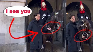 DON’T TOUCH THE REINS! KING’S GUARD CAN SEE YOUR HANDS MOVING!