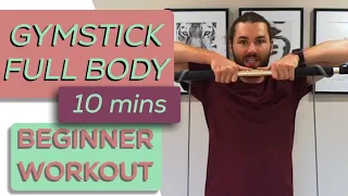 10 Minute Gymstick, Full Body, Beginner Workout. Follow Along. Carl Morris HIIT