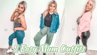 5 EASY SPRING MUM OUTFITS | MOM OUTFIT INSPO AND STYLING | ellie polly