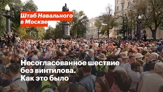 Несогласованное шествие без винтилова. Как это было