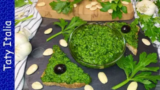 Соус песто из листьев сельдерея для пасты,мяса /Selery leaf pesto for pasta, meat/Итальянская кухня