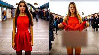 Young  Woman Lifts Her Skirt Up In Public Places To Protest Against ‘Upskirting’