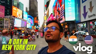 A Day In New York City || India To USA Student Travel VLOG