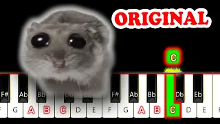 SAD HAMSTER Violin Meme Song | Two Levels Piano Tutorial for Beginner