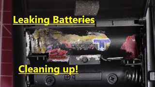 How to clean leaking alkaline batteries